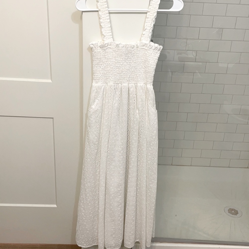 White Summer Eyelet Dress